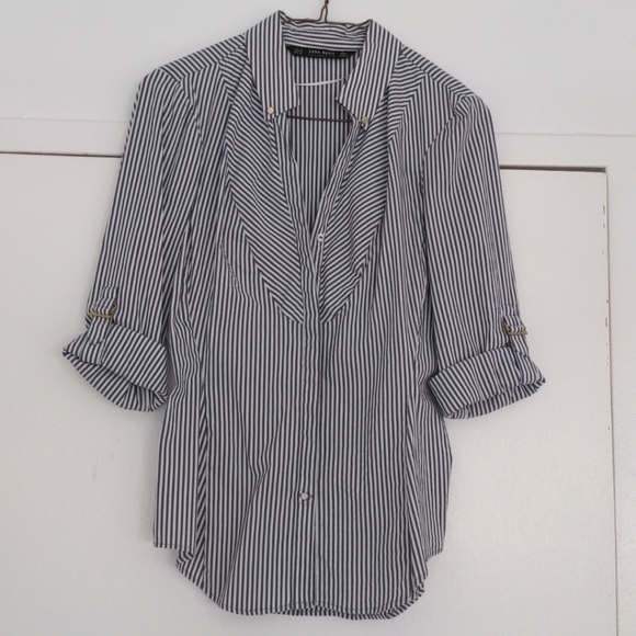 Zara striped button down shirt - Picture 1 of 4